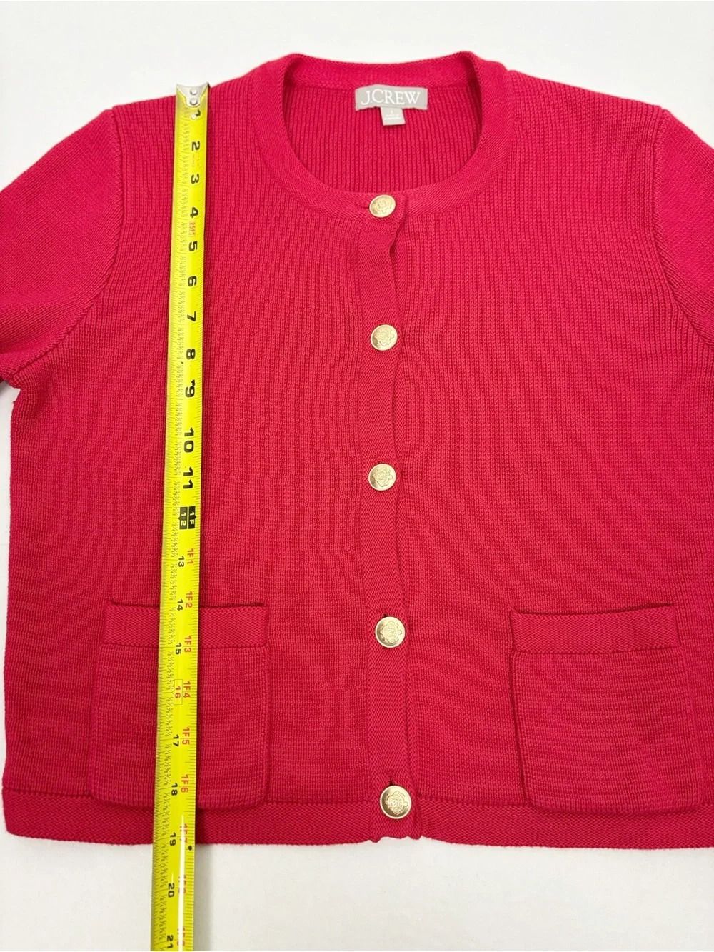 J. Crew Emilie Sweater Lady Jacket in Red Size S